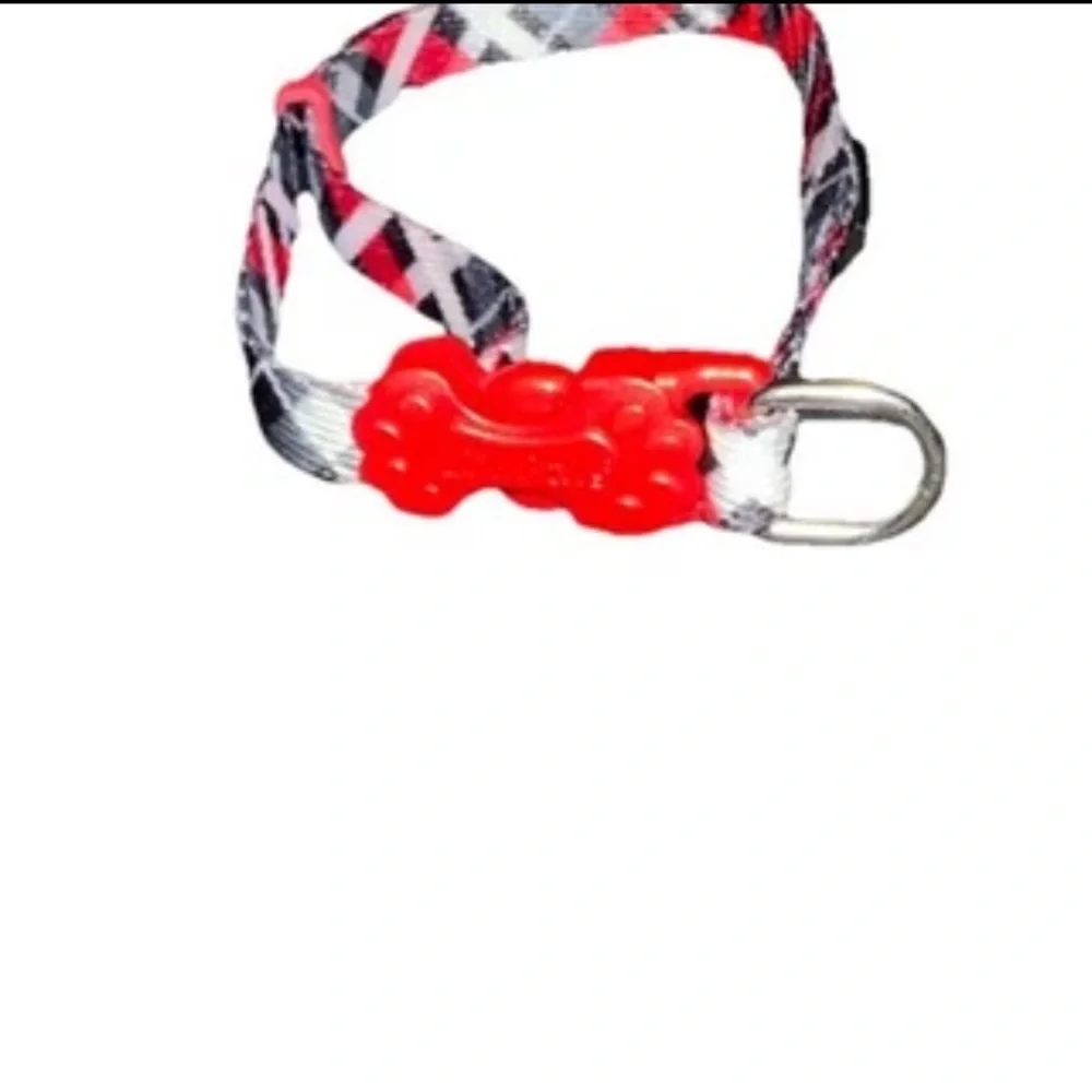 Lil Pals Dog Collar Red Plaid XS